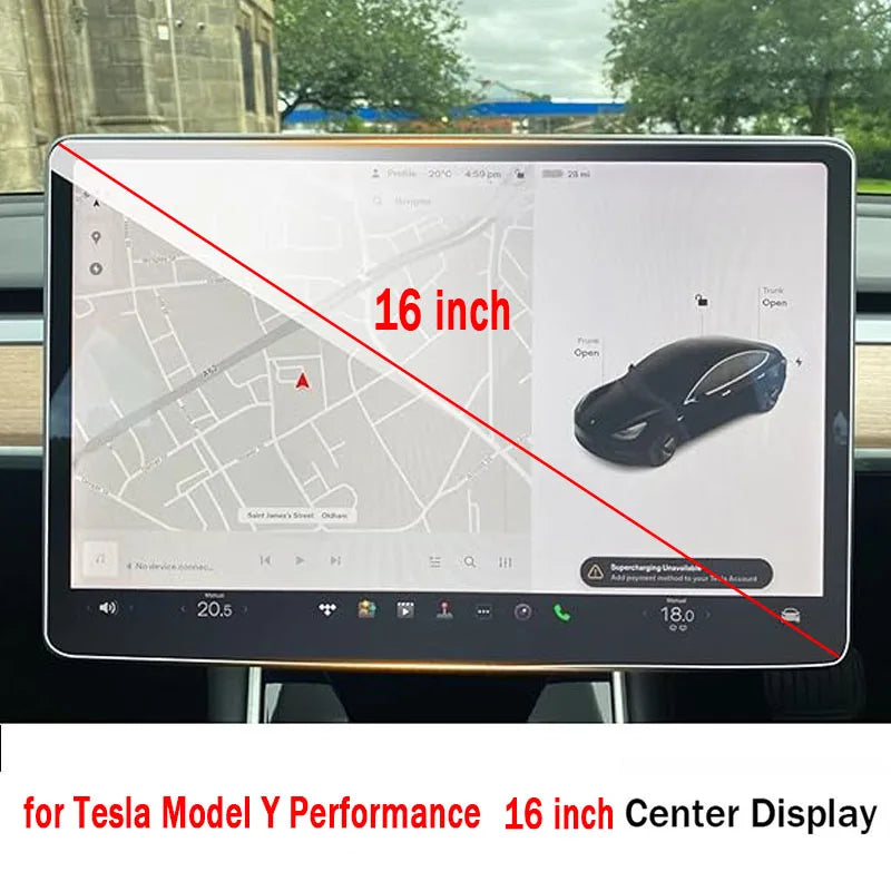 DSI - Tempered Glass Film Protector for Tesla Model 3 Highland Model Y Juniper Model Y Performance Rear Center Control Screen
