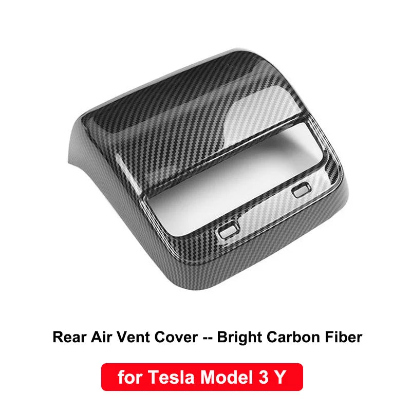 DSI - Carbon Fiber Center Console Wrap - FITS Tesla Model Y 3 2023 ABS  Cover Kit Dashboard Armrest Door Side Trim Sticker Accessories