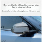 Car Rear View Mirror for Tesla Model Y Juniper 2025 ABS Carbon Fiber Decorative Shell Exterior Accessories Car Rearview Cover