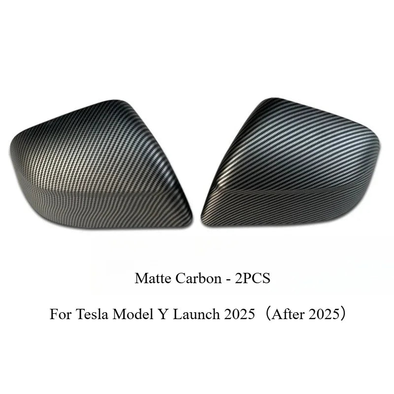 Car Rear View Mirror for Tesla Model Y Juniper 2025 ABS Carbon Fiber Decorative Shell Exterior Accessories Car Rearview Cover