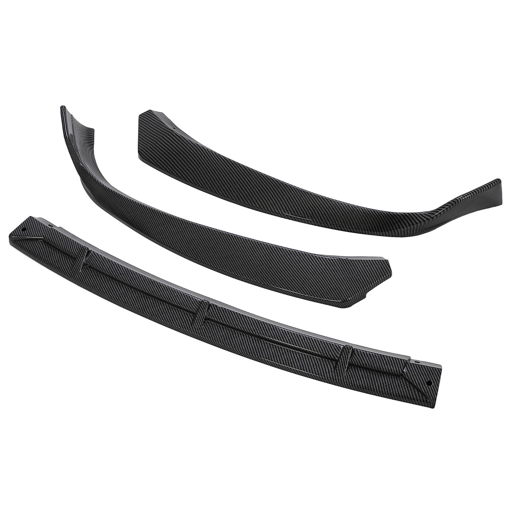 DSI - Carbon Fiber Style Front Lip Spoiler - FITS - 2016-2020 Tesla Model S - 3Pcs  Front Bumper Lip -FITS - 2016-2020 Tesla Model S 3Pcs - Carbon Fiber Style Front Lip Spoiler / Splitter / Air Dam / Body Kit / Trim  - $69.00