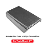 DSI - Carbon Fiber Center Console Wrap - FITS Tesla Model Y 3 2023 ABS  Cover Kit Dashboard Armrest Door Side Trim Sticker Accessories