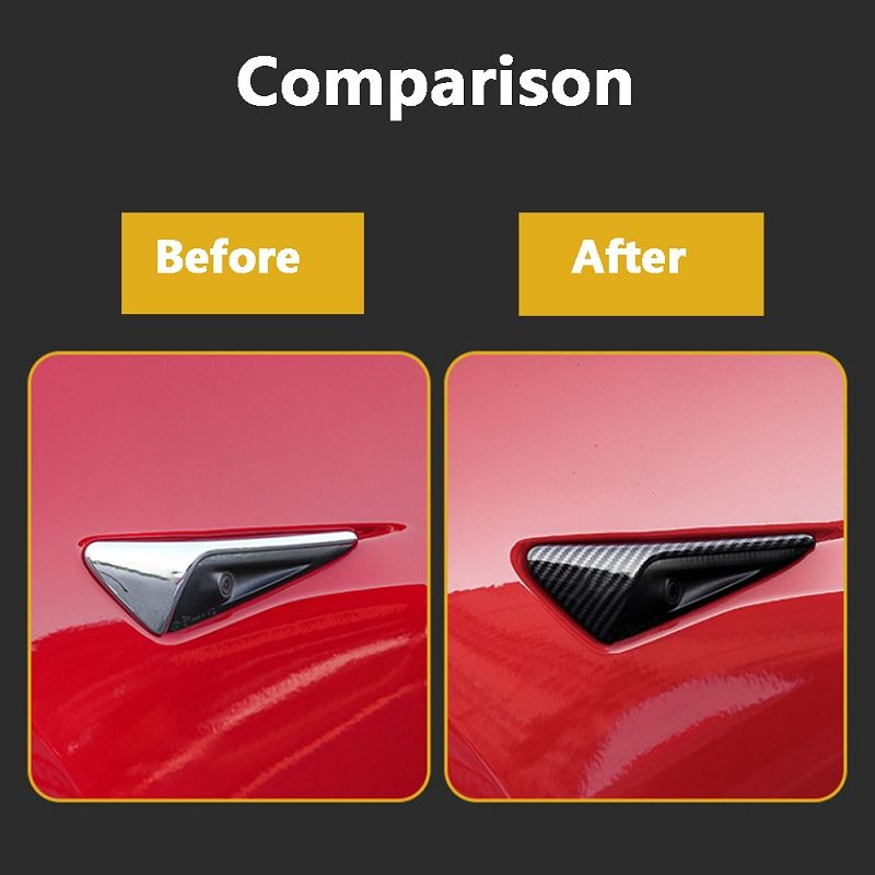 DSI - 2Pcs Side Camera Protection Covers for Tesla Model 3/Y Ð ABS Fender Trim Cover (2024 Accessories)