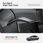 DSI - Carbon Fiber Gear Shift Cover - FITS Tesla Model Y 2025 Juniper Carbon Fiber Gear Shift Cover ABS Steering Lever Handle Protection Shifter Shell Car Decor