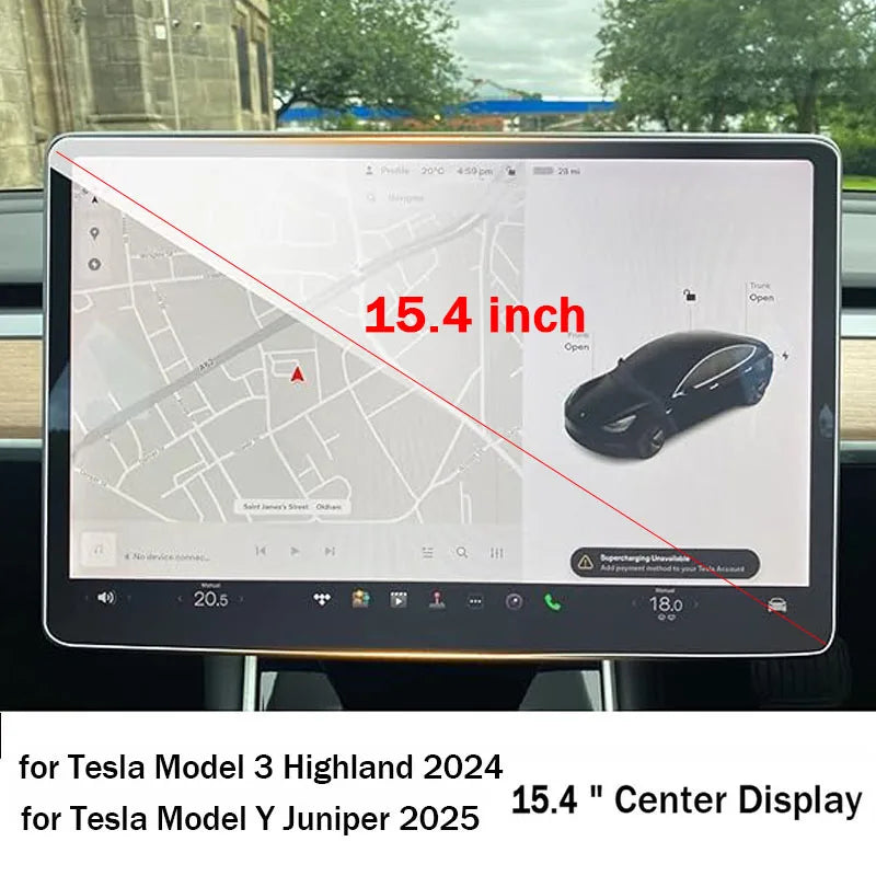 DSI - Tempered Glass Film Protector for Tesla Model 3 Highland Model Y Juniper Model Y Performance Rear Center Control Screen