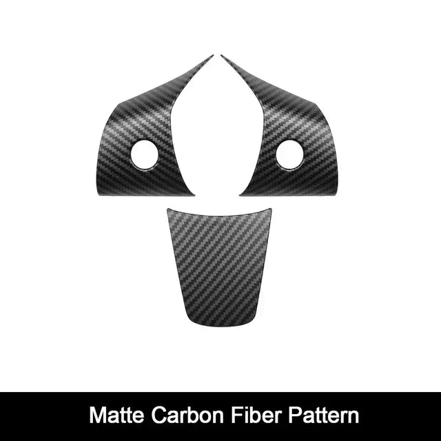 DSI - NEW Steering Wheel Trim Cover For Tesla Model 3/Y Interior Accessories Compatible With Tesla Model 3/Y Carbon Fiber Pattern