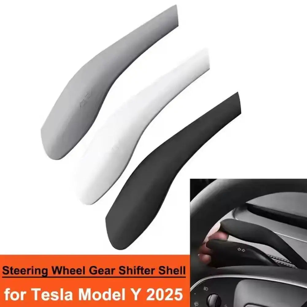 DSI - Soft Silicone Gear Shift Cover - FITS Tesla Model Y Juniper 2025  Steering Wheel Lever Handle Protection Interior Accessories