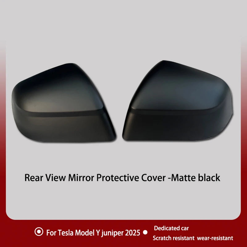 DSI - Carbon Fiber Car Paste Side Door Mirror Cover For Tesla Model Y Juniper2025 Auto Exterior Accessories ABS Sides Rearview Cover