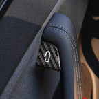 For Tesla Model Y Juniper 2025+ Model 3 Highland 2024 Carbon Fiber Open Door Switch Cover Button Trim Stickers Car Accessories