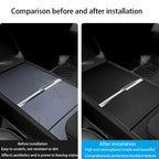 DSI - r Center Console Panel Sticker Suede Film - FITS -  Tesla Model 3 & Y Highland Juniper Carbon Central Control Cover Car Interior Accessories