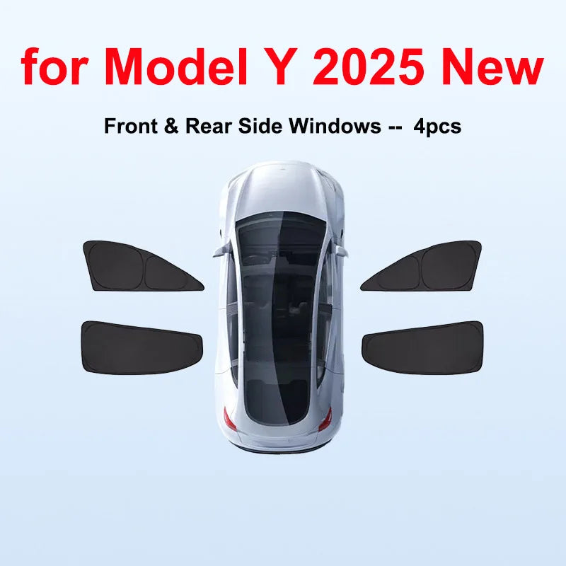 DSI - Tesla Model Y Juniper 2025 2026 Launch Sun Shade Front Rear Side Window Sunshade Windshield Sun Outdoor Camping Accessories