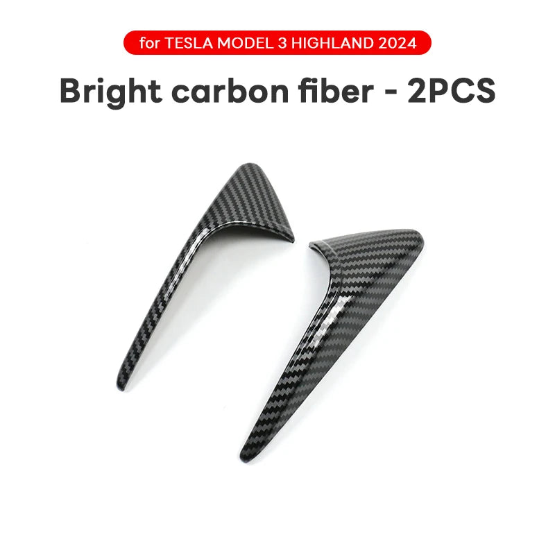 DSI -  Side Camera Cover Lens Protector - FITS Tesla New Model 3 Highland 2024 Black White Red Shiny Matte Carbon Fiber Pattern