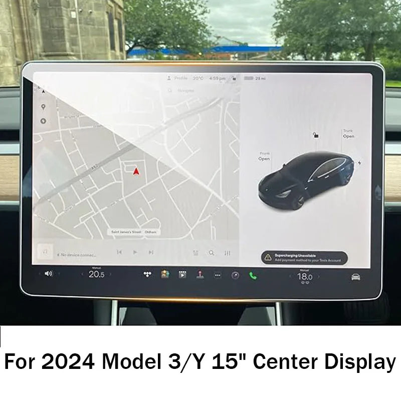 DSI - Tempered Glass Film Protector for Tesla Model 3 Highland Model Y Juniper Model Y Performance Rear Center Control Screen