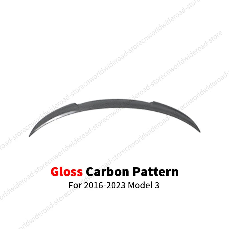 DSI - Rear Trunk Lid Spoiler Wing For Tesla Model Y 3 Highland Model 3 Spoiler Tail Wing  Black and Carbon Fiber Pattern Body Kit