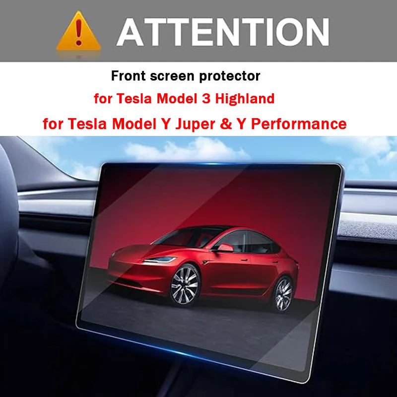 DSI - Tempered Glass Film Protector for Tesla Model 3 Highland Model Y Juniper Model Y Performance Rear Center Control Screen
