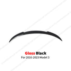 DSI - Rear Trunk Lid Spoiler Wing For Tesla Model Y 3 Highland Model 3 Spoiler Tail Wing  Black and Carbon Fiber Pattern Body Kit