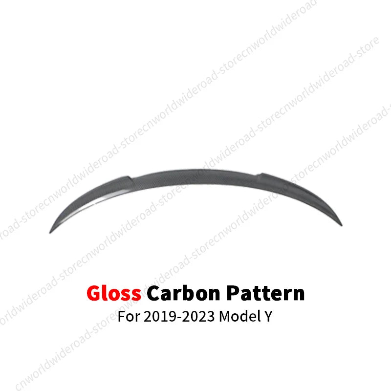 DSI - Rear Trunk Lid Spoiler Wing For Tesla Model Y 3 Highland Model 3 Spoiler Tail Wing  Black and Carbon Fiber Pattern Body Kit