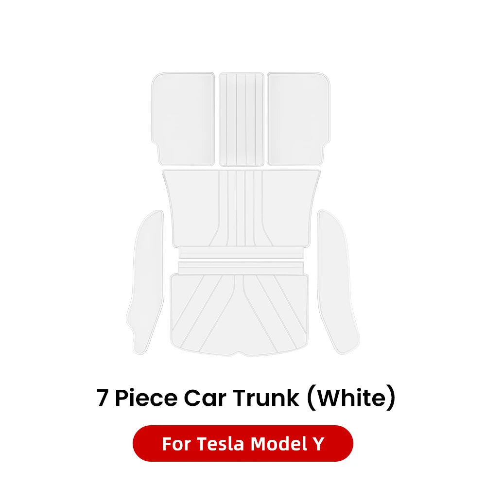 DSI - Trunk Mats - FIT Tesla Model Y Juniper 2021-2026 Leather  Fully Surrounded Waterproof Non-Slip Liner Custom Floor Mat Accessorie