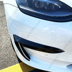 DSI - Tesla Model 3/Y 2017 2018 2019-2023 Glossy Black Carbon Look Car Front Bumper Fog Light Frame Spoiler Decoration/Body Kit