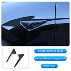 For New Tesla Model Y Juniper 2025+ ABS Carbon Pattern Side Camera Cover ABS Leaf Board Sticker Accessories