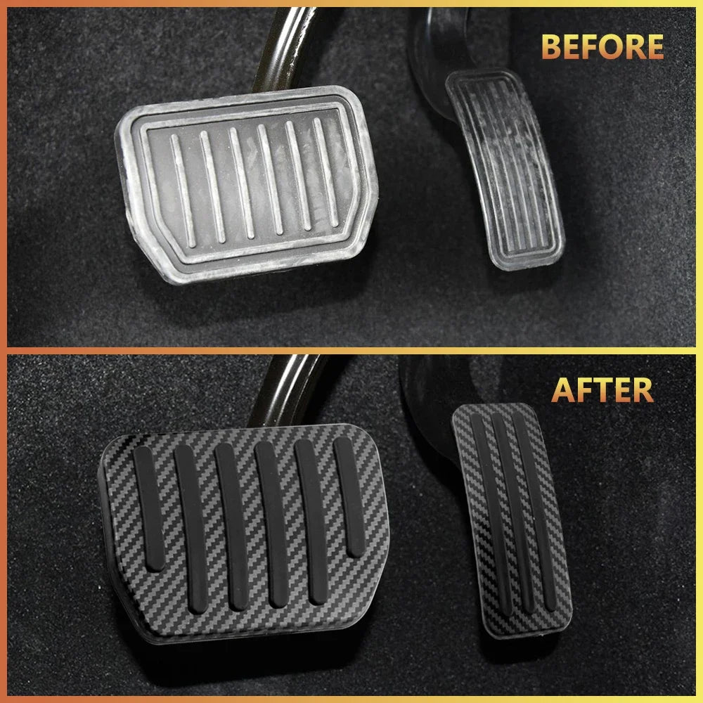 DSI - Car Pedals for Tesla Model 3 Model Y 2022 2023 2024 Accelerator Gas Brake Pedal Cover Non-Slip Carbon Fiber Pad Accessories