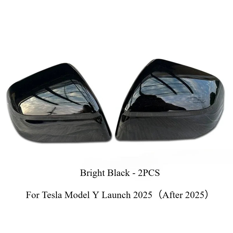 Car Rear View Mirror for Tesla Model Y Juniper 2025 ABS Carbon Fiber Decorative Shell Exterior Accessories Car Rearview Cover