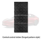 DSI - r Center Console Panel Sticker Suede Film - FITS -  Tesla Model 3 & Y Highland Juniper Carbon Central Control Cover Car Interior Accessories