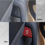 For Tesla Model Y Juniper 2025+ Model 3 Highland 2024 Carbon Fiber Open Door Switch Cover Button Trim Stickers Car Accessories