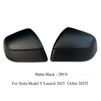 Car Rear View Mirror for Tesla Model Y Juniper 2025 ABS Carbon Fiber Decorative Shell Exterior Accessories Car Rearview Cover