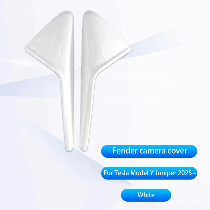 For New Tesla Model Y Juniper 2025+ ABS Carbon Pattern Side Camera Cover ABS Leaf Board Sticker Accessories